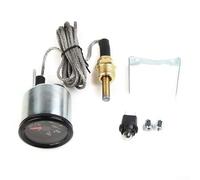 Compteur de température d'eau mécanique de 2 pouces avec capteur double échelle 40-130°C 110-250°F Cadran noir LED blanche 12V pour véhicules