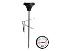 Compteur De Température Du Lait - Acier Inoxydable ABS 4,6x4,6x12,3 Cm | Jauge De Température D'eau À Lecture Instantanée Avec Clip | Thermomètre Numérique Pour Café, Lait, Chocolat, Mousse, Boisson,