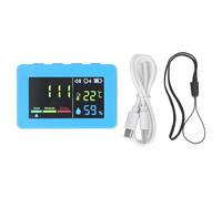 Compteur de température et d'humidité, capteur de haute précision, thermomètre et hygromètre, détecteur avec fonction d'alarme, support arrière VTCO02 (Bleue)