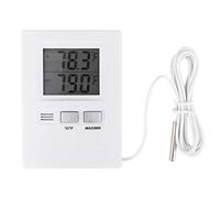 Compteur de Température Filaire Extérieur Intérieur, Thermomètre Numérique avec Fil de Capteur et écran LCD, Alimenté par Batterie, pour la Maison, le Bureau, le Restaurant