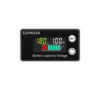 Compteur De Tension De Capacité De Batterie,Indicateur de Batterie,Moniteur de Voltmètre de Capacité de Batterie, Écran LCD DC 12V 24V 36V 48V 60V 72V 84V pour Voitures,Bateaux, RV
