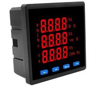 Compteur de tension d'énergie numérique LED triphasé, fréquence RS485, panneau Watt-heure multifonctionnel