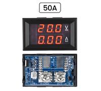 Compteur De Tension Et De Courant À Affichage Numérique Pour Touristes,Shunt Intégré Avec Réglage Fin,50a,30a,20a,Dc,12v,24v,48v,60v,72v,4.5-30v,7-100v - Type 7-100v 50a Red