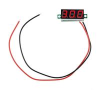 Compteur de tension LED compact CC 2,6-40 V avec sécurité anti-connexion et point décimal automatique pour véhicule pour surveillance de la batterie Bleu (rouge)
