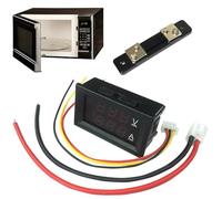 Compteur De Tension Numérique LED-Moniteur De Courant CC, Testeur De Tension 2 En 1 | Écran D'affichage Compact Multimètre, Lecteur De Tension Avec Mesure De Précision Pour Atelier,
