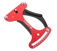 Compteur de tension professionnel pour rayons de vélo en alliage d'aluminium CNC pour rayons ronds et plats avec tableau de comparaison de tension (rouge)