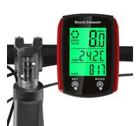 Compteur de vélo 19 fonctions filaire, compteur kilométrique IP54, étanche avec écran LCD rétroéclairé LED, démarrage automatique, arrêt HD, compteur de vélo VTT vélo de route