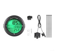 Compteur de vélo étanche grand écran LCD rétroéclairé pour la vitesse, la distance, le suivi du compteur kilométrique, capteur monté sur guidon et kit de montage (noir)