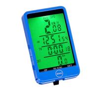 Compteur de Vélo Étanche Grand Écran, Vitesse Moyenne, | ABS Bleu, Fixation pour Guidon, Accessoires de Montage Inclus, Suivi D’entraînement Intérieur et Parcours Quotidiens