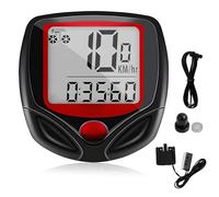 Compteur de Vélo Filaire, Écran LCD Étanche, 23 Fonctions, Compteur Kilométrique avec Rétroéclairage Vert, Mesure de Vitesse, Distance, Temps, Température, Adapté à Tous Types de Vélos