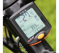 compteur de vélo,HUIOP Sans Fil Bicyclette Vélo Cyclisme Ordinateur Odomètre Compteur de Vitesse Chronomètre Thermomètre Lumière de Nuit Rétro-éclairage Rétroéclairé Imperméable Multifonctionnel,ordin