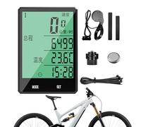 Compteur de vélo sans fil imperméable avec écran LCD de 7 cm, pour cyclistes principaux et nocturnes avec guidon