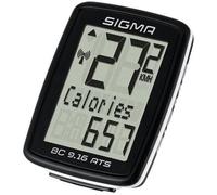 Compteur de vélo SIGMA BC 9.16 ATS - Noir - Fonctions de vitesse et de calories brûlées