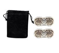 Compteur de Vie JDR Compact et Durable, Accessoire Incontournable pour Jeux de Role RPG, Univers Fantasy (Gravure Dragons) (2 compteurs gravés + Pochette)
