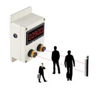 Compteur de visiteurs numérique avec capteur infrarouge - Suivi du trafic client, plage de comptage 0-99999, distance de détection jusqu'à 6 m, idéal pour les supermarchés et les centres commerciaux