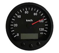 Compteur de vitesse à impulsion for camion, diamètre 140mm, odomètre 0-125 KM/H avec rétro-éclairage for mini-fourgonnette 9-36V Bateau Yacht