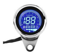 Compteur de Vitesse de Moto, Compteur de Vitesse LCD Numérique,Keenso Odomètre Tachymètre 66mm Universel Digital LED Compte-tours Compteur Kilométrique Indicateur de Vitesse Noir