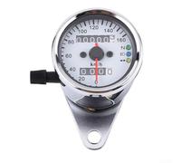 Compteur de vitesse de vélo DC 12 V noir argenté DC 12 V (argent)
