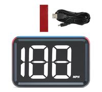 Compteur de vitesse de voiture à affichage tête haute - Compteur de vitesse GPS numérique MPH/KMH avec grand écran LED de 3,2 pouces | HUD Plug-n-Play pour voiture, camion, SUV, moto | Câble USB inclu