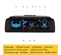 Compteur De Vitesse De Voiture, Compteur De Pente, Tableau D'ordinateur X90, Inclinomètre Clair, Boussole, Électronique De Voiture, Affichage Tête Haute, Obd2