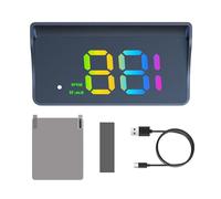 Compteur de vitesse de voiture - Projecteur de pare-brise intelligent double mode, affichage numérique GPS, accessoire de tableau de bord global, boussole, altimètre, fonction d'alarme de voyage, idéa