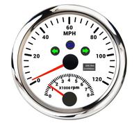 Compteur de vitesse GPS 120MPH fond blanc fonction de réinitialisation précise de vitesse en temps réel et calcul de la consommation