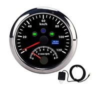 Compteur de vitesse GPS 85 mm 120 km/h Tachymètre LCD Rouge rétroéclairage de voiture ((Noir CX8187))