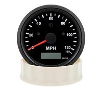 Compteur de Vitesse GPS 85 mm, 200 km/h, 120, odomètre numérique, for VTT, UTV, Moto, Bateau, étanche(125MPH-black)