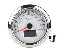 Compteur de Vitesse GPS, Compteur de Vitesse en Acier Inoxydable ABS pour Compteur de Vitesse de Moto de Voiture Installation Facile pour Bateau de Camion de Voiture 9-32 V DC