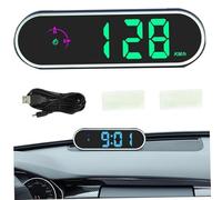Compteur de vitesse GPS, compteur de vitesse numérique Mph-Km/H avec heure et boussole, affichage tête haute LED coloré pour voitures camions, câble USB
