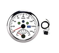 Compteur de vitesse GPS, odomètre, tachymètre, haute précision, 0-160 km/h, 0-8000 tr/min, écran LCD rétroéclairé rouge, résistant aux intempéries, pour voiture, bateau, yacht, ((Blanc CX8202))