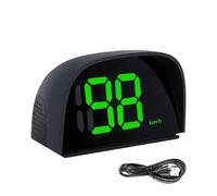 Compteur de Vitesse HUD Numérique pour Voiture avec USB, KM/H Universel LED Indicateur 360° Intelligent Vitesse Ècran GPS, Affichage Tête Haute Convient à Vélo, Moto, Toutes Les Voitures
