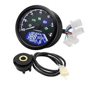 Compteur De Vitesse LCD Universel Pour Moto, 12000RMP, Odomètre, Tachymètre, Jauge Numérique, Tableau De Bord Pour 1 À 4 Cylindres Jauge Tachymètre(With sensor B)
