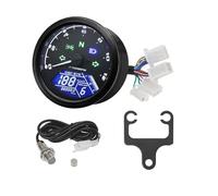 Compteur De Vitesse LCD Universel Pour Moto, 12000RMP, Odomètre, Tachymètre, Jauge Numérique, Tableau De Bord Pour 1 À 4 Cylindres Jauge Tachymètre(With sensor bracket)