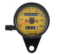 Compteur de Vitesse Moto 60mm Noir, Odomètre Intégré, Indicateurs LED - Précision Élevée, Étanche et Antichoc, Universel pour Tous Modèles