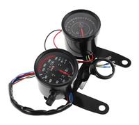 Compteur de Vitesse Moto Rétro Vintage Étanche, Mesure Précise | Montage Facile avec Support Métal Noir, Surveillance en Temps Réel, pour Remplacement sur Moto
