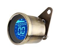 Compteur de vitesse, odomètre et tachymètre universel Adfaga 12V pour moto, écran LCD haute précision avec rétroéclairage antireflet, installation facile sur la plupart des motos (bronze)