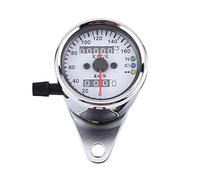 Compteur de vitesse/odomètre universel pour moto, double affichage numérique en km/h, compatible avec tous types de motos (argenté)