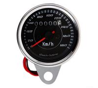 Compteur de vitesse rétro modifié pour moto - Coque en métal - Rétroéclairage LED - Pour personnalisation de vélo - Style classique