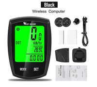 Compteur de vitesse sans fil pour vélo, étanche, avec écran LCD et fonctions multifonctions, noir. produit