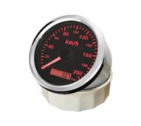 Compteur de vitesse universel 85mm, 0-120 KM/H 0-200kmh, Signal d'impulsion for voiture et moto avec rétro-éclairage jaune et rouge Facile à lire(Zwart)
