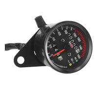 Compteur de vitesse universel de 2,56 pouces avec clignotants de phare, rétroéclairage LED, compteur kilométrique, 12 V
