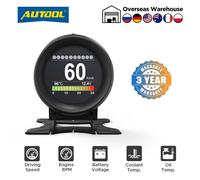 Compteur De Vitesse X60 Obd2 Hud,Affichage Tête Haute De La Température Auto Turbo Kpa,Odomètre,Jauge,Affichage Numérique 12v,Outils De Diagnostic De Voiture