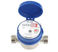 Compteur d'eau 1/2 Pouce, Compteur d'eau Froide, Débitmètre d'eau avec 2 Filetages Extérieurs Débitmètre d'Éau pour Maison et Jardin, Antigel et Protection UV pour Jardin et ménage