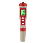 Compteur d'eau 4 en 1 avec rétroéclairage numérique - Testeur de température EC pour aquariums d'eau potable - Avec fonction de rétroéclairage - Grand écran LCD