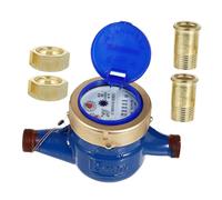 Compteur D'eau Dn15 Rotatif en Métal 1 Pièce pour Mesure Précise | Diamètre Nominal 20mm, Pression 1,0 Mpa, Température 0 à 90 °c, Couvercle Protecteur Style Aléatoire