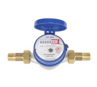 Compteur d'eau Froide, 15 mm 1/2 inch Horloge d'eau Calibré ABS, Compteur Divisionnaire Eau Froide avec Accessoires De Montage et Couvercle de Protection pour Usage Domestique, Industriel, Jardin