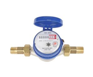 Compteur d'eau Froide, 15 mm 1/2 inch Horloge d'eau Calibré ABS, Compteur Divisionnaire Eau Froide avec Accessoires De Montage et Couvercle de Protection pour Usage Domestique, Industriel, Jardin