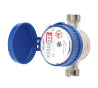 Compteur d'eau froide intelligent débitmètre de 15 mm (1/2 pouce) compteur d'eau sur robinet compteur d'eau froide calibré avec raccords et couvercle de protection pour jardin et usage domestique.