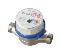 Compteur d'eau froide numérique intelligent 1,5 m³/h, débitmètre mécanique à rotor avec compteur réglable à 360°, boîtier en ABS et fer, installation verticale ou horizontale, buse de 1,27